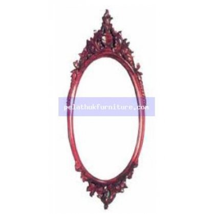 Oval Cup Carved Mirror Antique Reproductions  Dressing Tables and Mirrors Indonesia Furniture