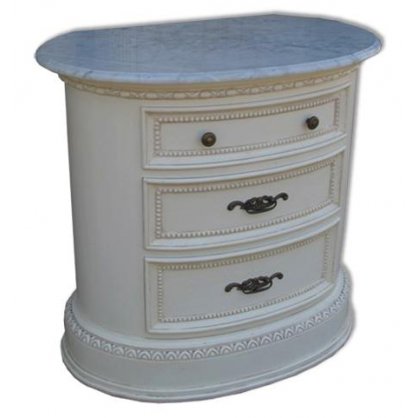 Round 3 Drawer Chest Painted Finish  Chests Indonesia Furniture