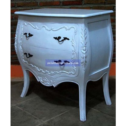 White Commode Painted Finish  Chests Indonesia Furniture