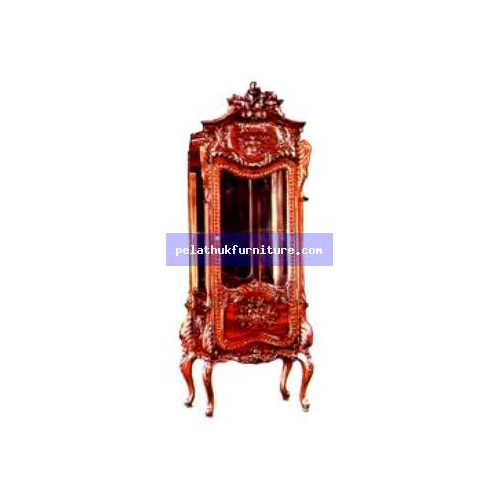 1 Door Carved Display Cabinet Indonesia Furniture