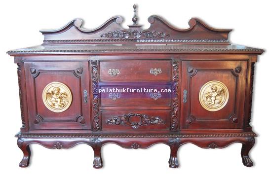 2 Door Buffet with Medalion Indonesia Furniture