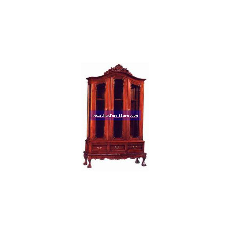 3 Door Chippendale Cabinet with Drawer Indonesia Furniture