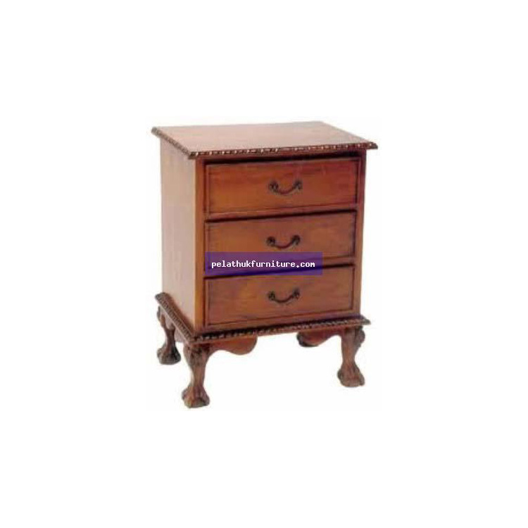 3 Drawer Chippendale Bedside Cabinet Indonesia Furniture