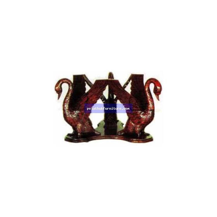 3 Swan Table with Glass Indonesia Furniture
