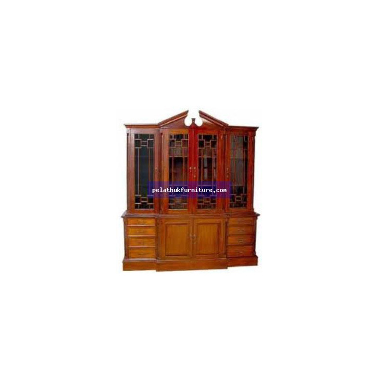 4 Door Breakfront Bookcase A Indonesia Furniture