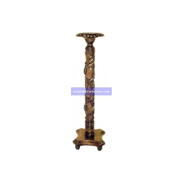 4 Legs  Grape Carved Plantstand Indonesia Furniture