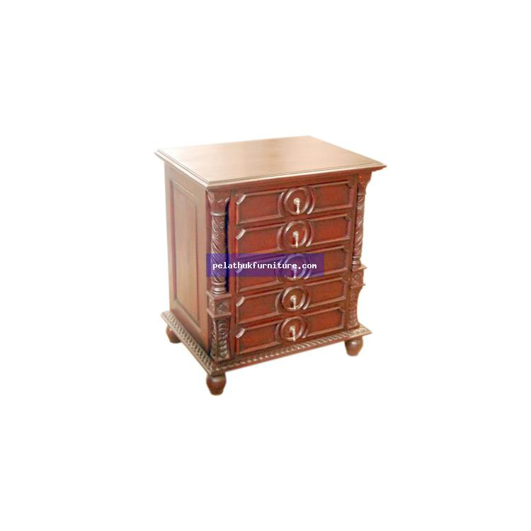 5 Drwer Column Nitestand Indonesia Furniture