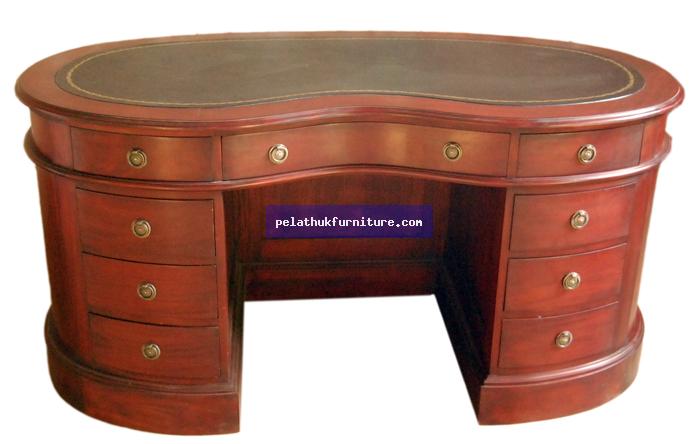 9 Drawer Peanut Writing Desk Indonesia Furniture