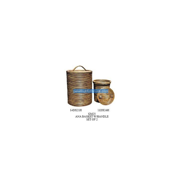 Anna Basket with handle set of 2 Indonesia Furniture