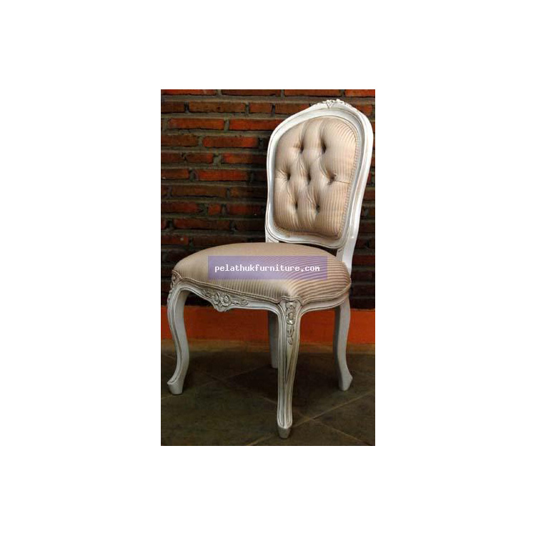Antique White Louis Chair Indonesia Furniture