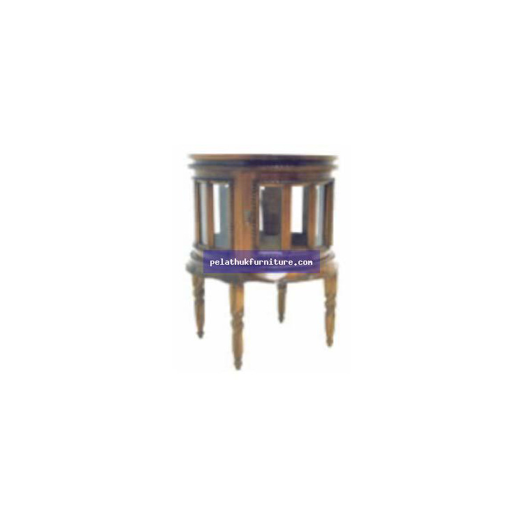 Carved Round Dumb Waiter Indonesia Furniture