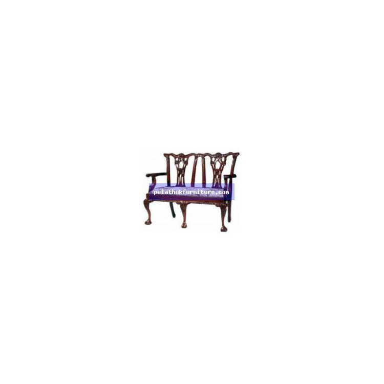 Carved shell Chippendale Two Seater Indonesia Furniture