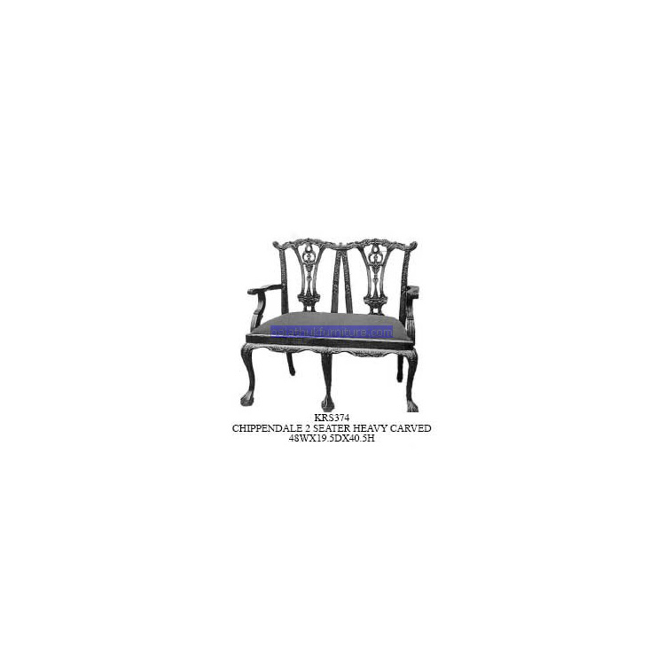 2 Seater Heavy Carved Indonesia Furniture