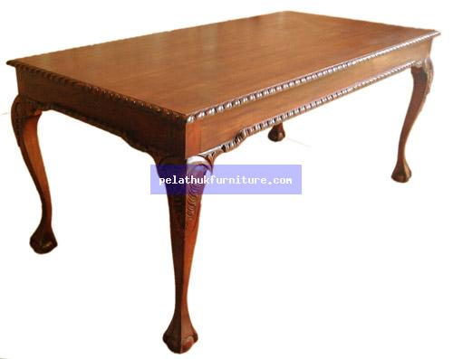 Chippendale Rectangular Dining Table Indonesia Furniture