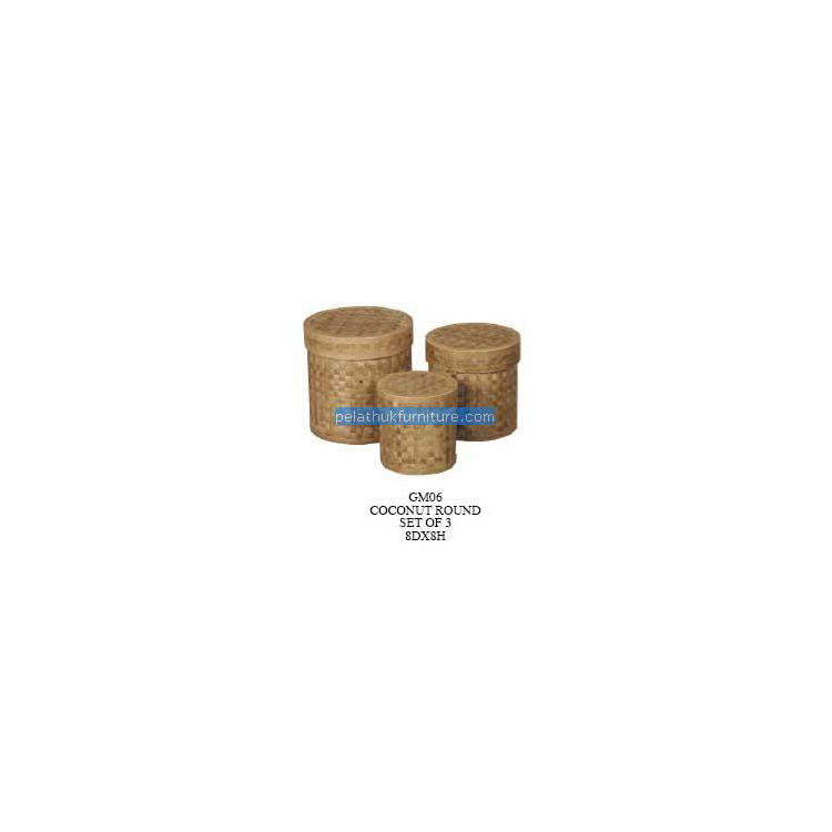Coconut Round Set of 3 Indonesia Furniture