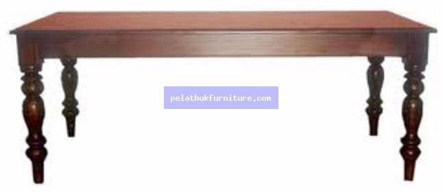 Colonial Leg Rectangular Dining Table Indonesia Furniture