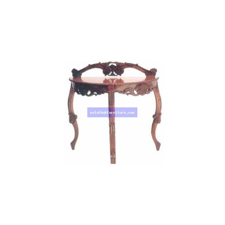 Console Table with Carved Rail . Indonesia Furniture