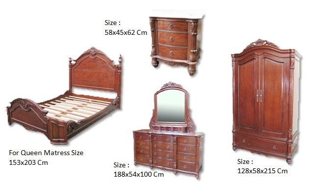 Curve Bedroom Set Indonesia Furniture