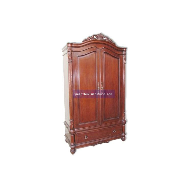 Curve Carved Wardrobe Indonesia Furniture