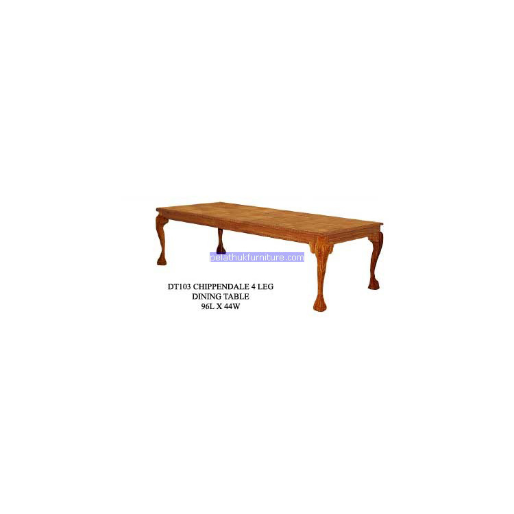 Chippendale 4 Leg Dinning Table Indonesia Furniture