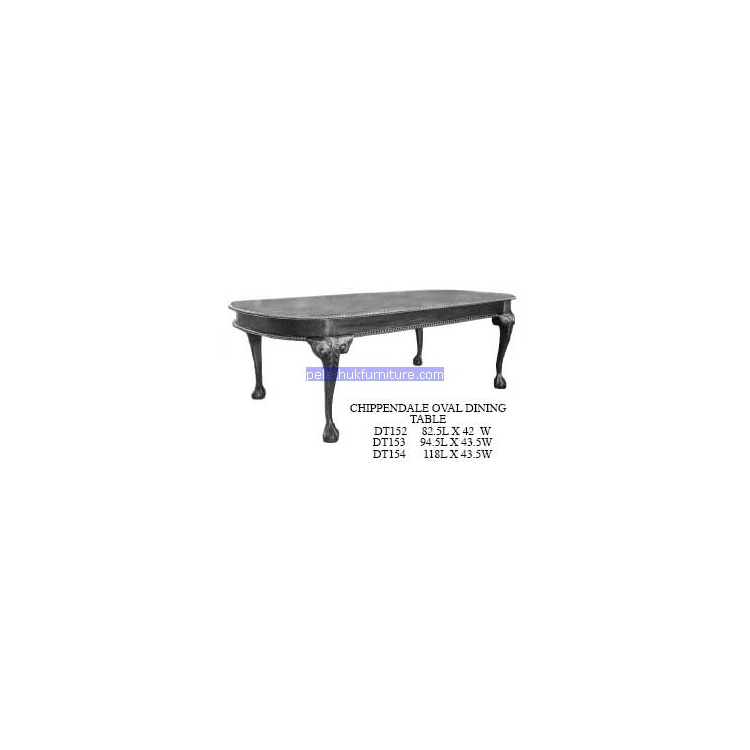 Chippendale Oval dinning Tabe Indonesia Furniture