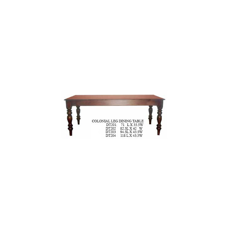 Colonial Leg dinning Table Indonesia Furniture