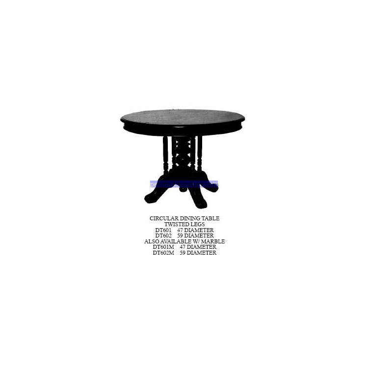 Circular Dinning Table Twisted legs Indonesia Furniture