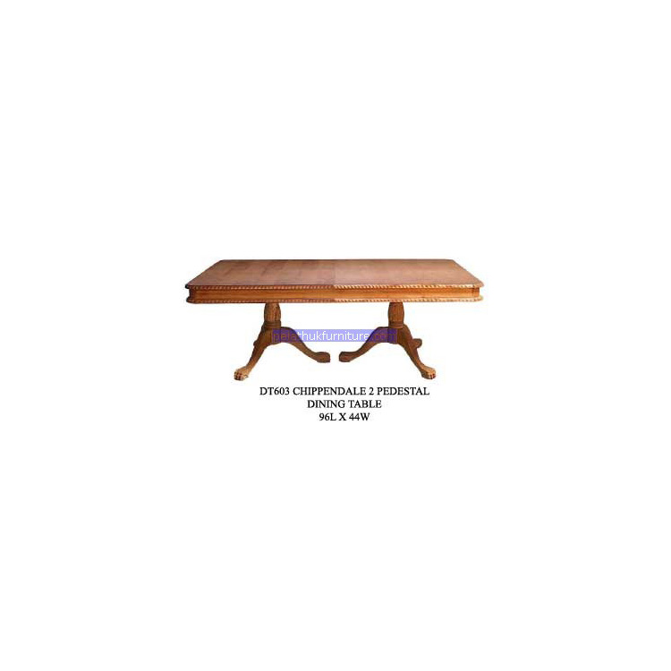 Chippendale 2 Pedestal Dinning Table Indonesia Furniture