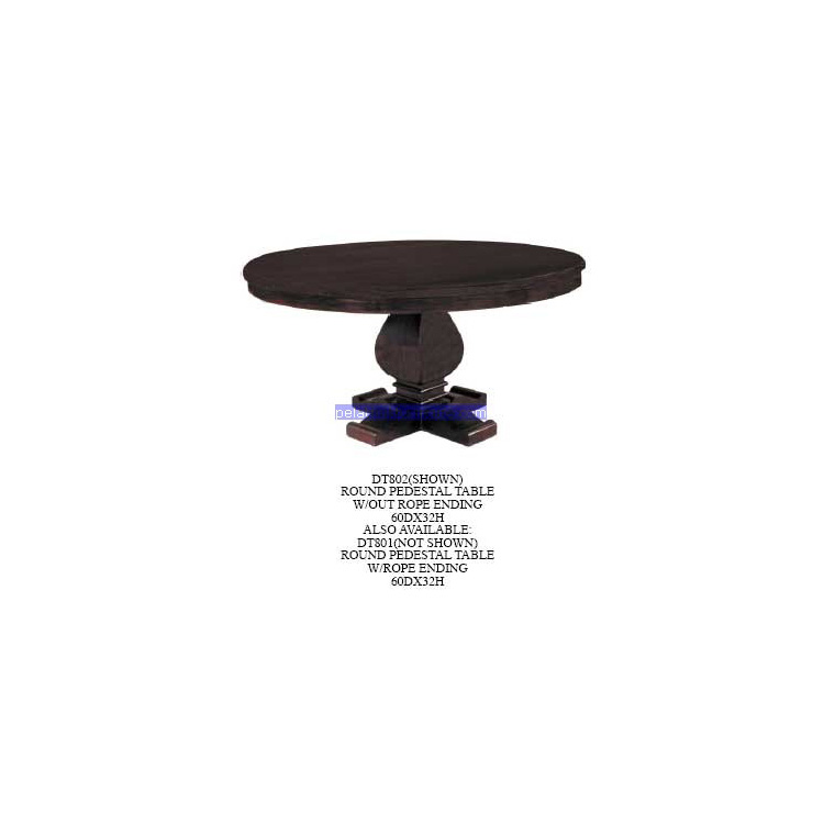 Round Pedestal Table with out rope ending Indonesia Furniture