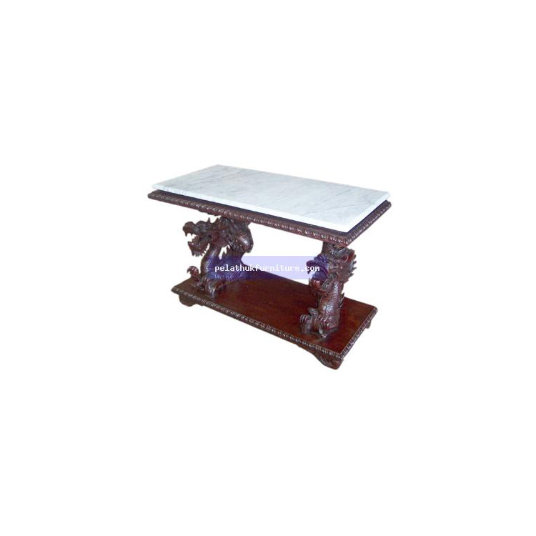 Dragon Console Table with Marble Top Indonesia Furniture