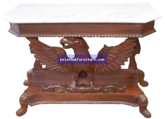 Eagle Console with Marble Top Indonesia Furniture