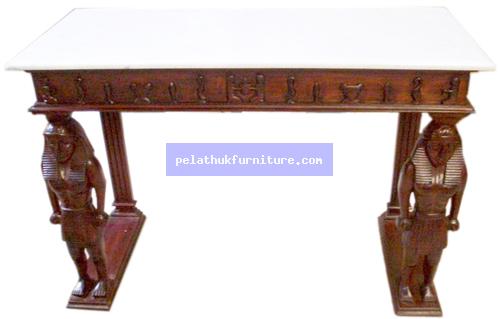 Egyptian Console Table with Marble Indonesia Furniture