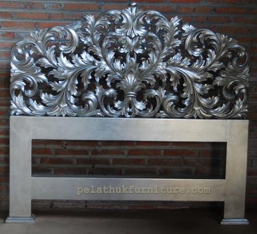 Free standing Rococo Carved Head Board Indonesia Furniture