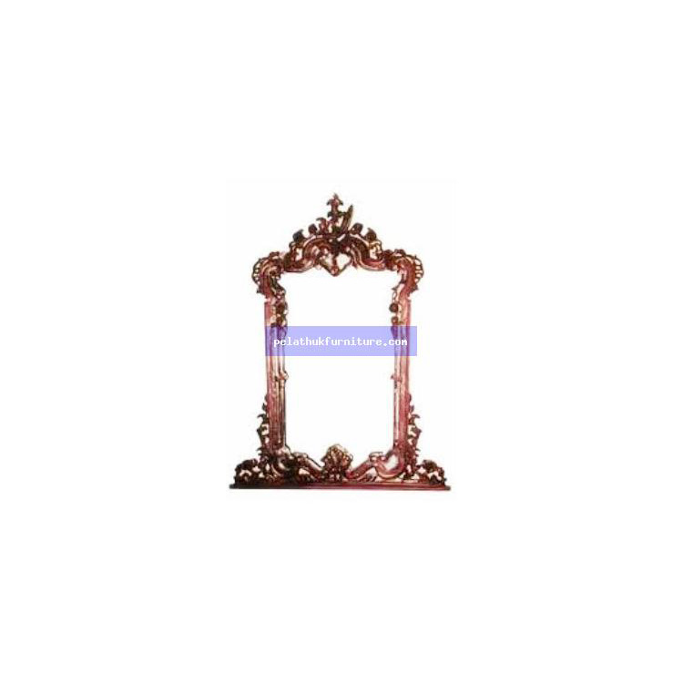 Grape Carved Console Table with Mirror Indonesia Furniture