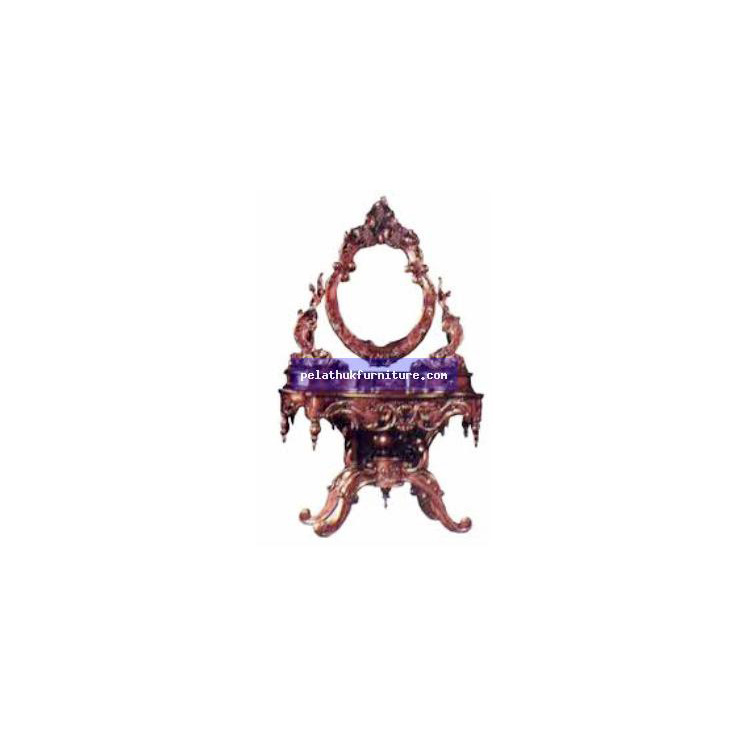 Grape Carved Dressing Table with stool Indonesia Furniture
