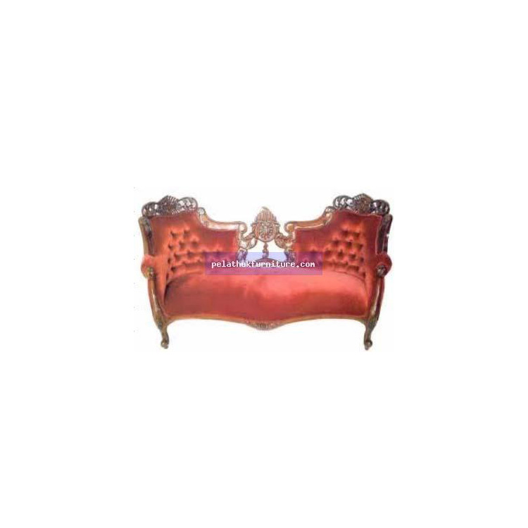 HEavy Carved Double Ended Sofa Indonesia Furniture