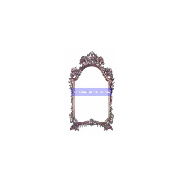 Heavy Carved Flower Mirror . Indonesia Furniture