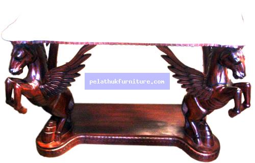 Horse Console with Marble Top Indonesia Furniture