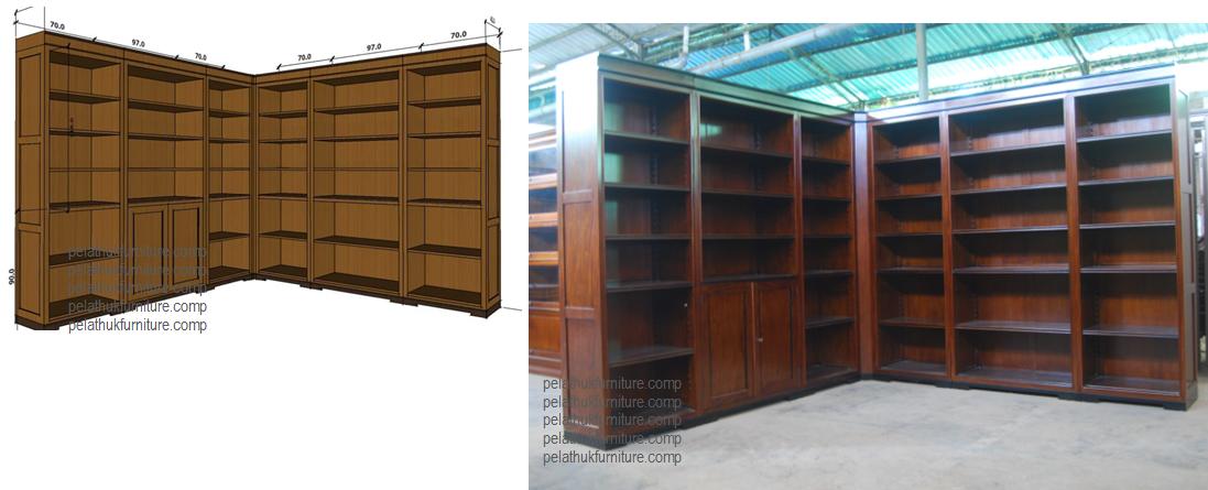 L Shaped Bookcase A Indonesia Furniture