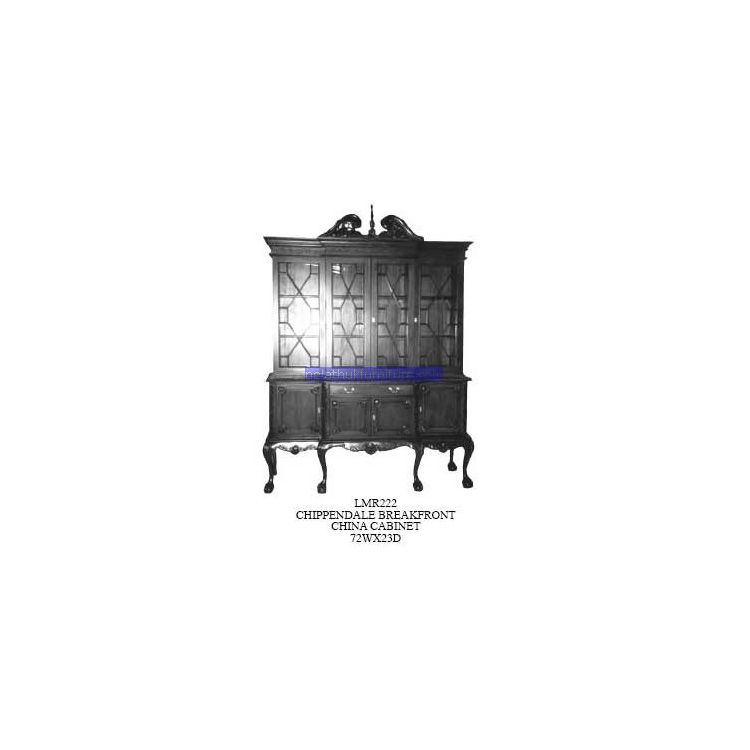 Chippendale Breakfront China Cabinet Indonesia Furniture