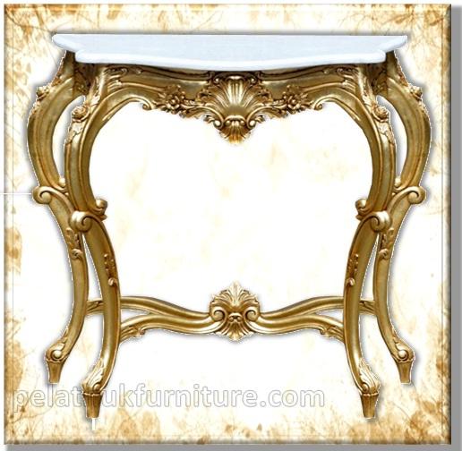 Louis Console Table with Marble Top Indonesia Furniture