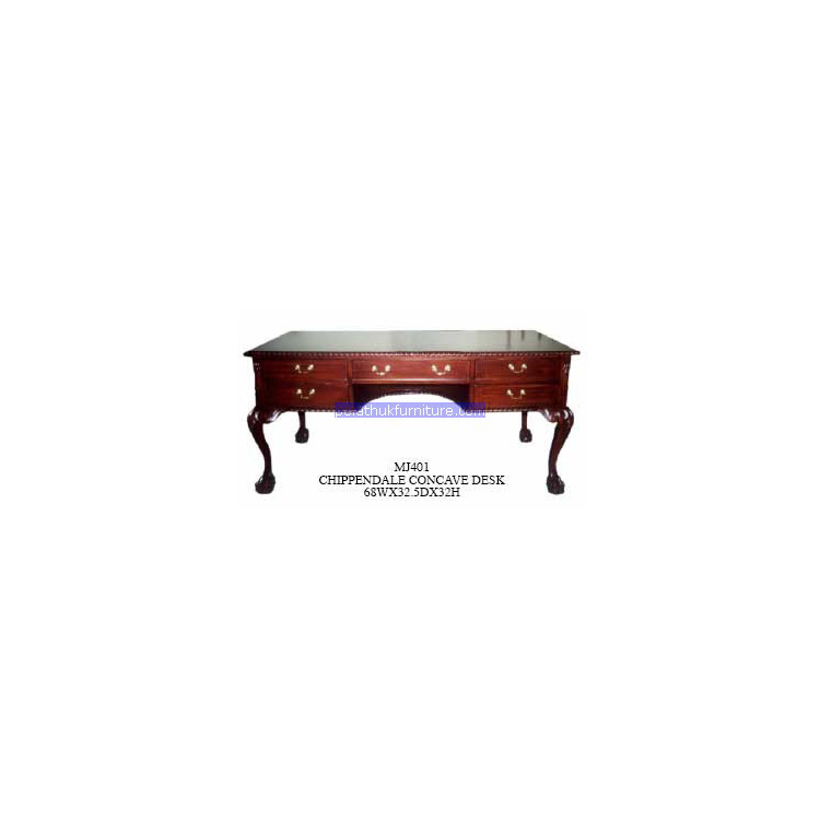 Chippendale Concave Desk Indonesia Furniture