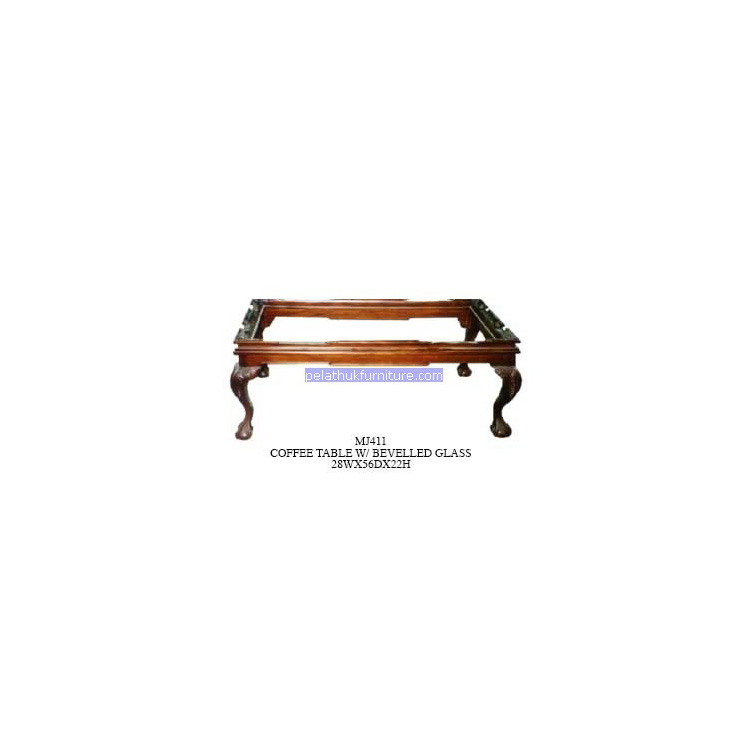 Coffee table With Bevelled Glass Indonesia Furniture
