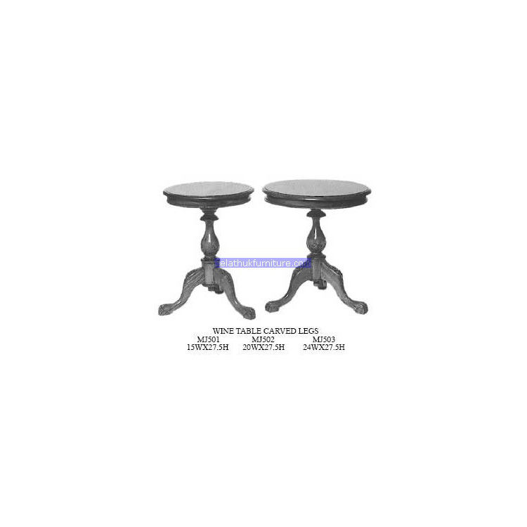 Wine Table Carved Legs Indonesia Furniture