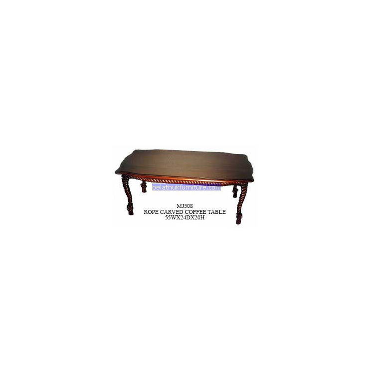 Rope Carved Coffe Table Indonesia Furniture
