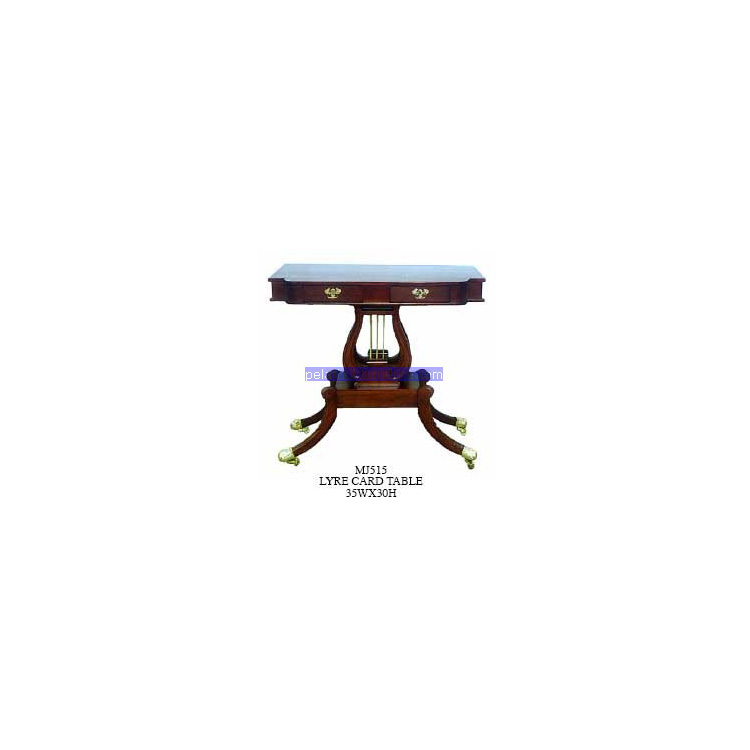 Lyre Card Table Indonesia Furniture