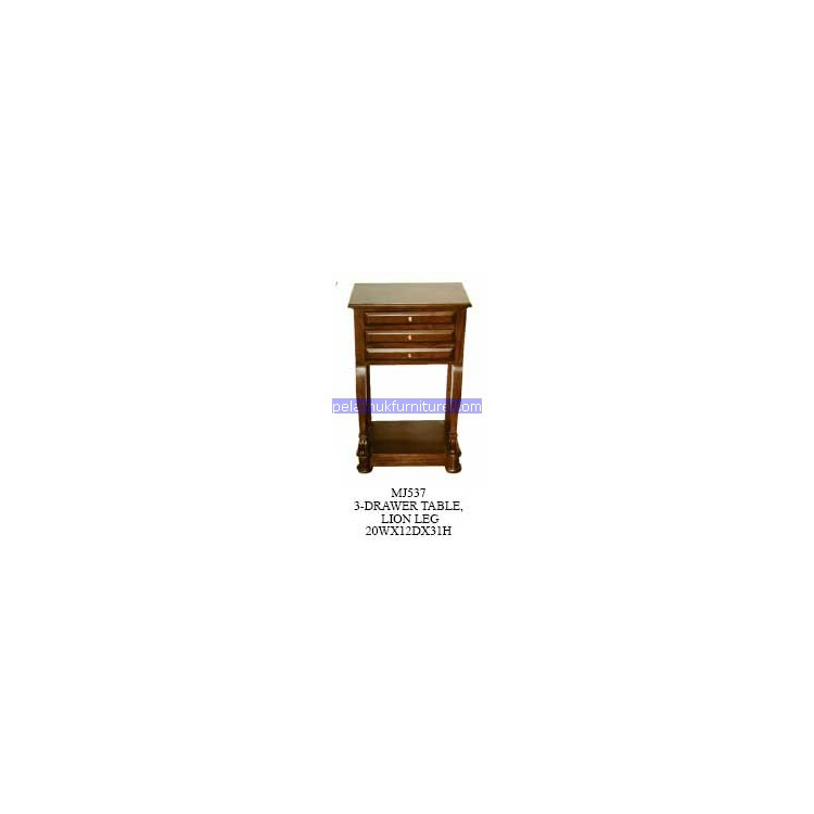 3 Drawer Table Lion leg Indonesia Furniture