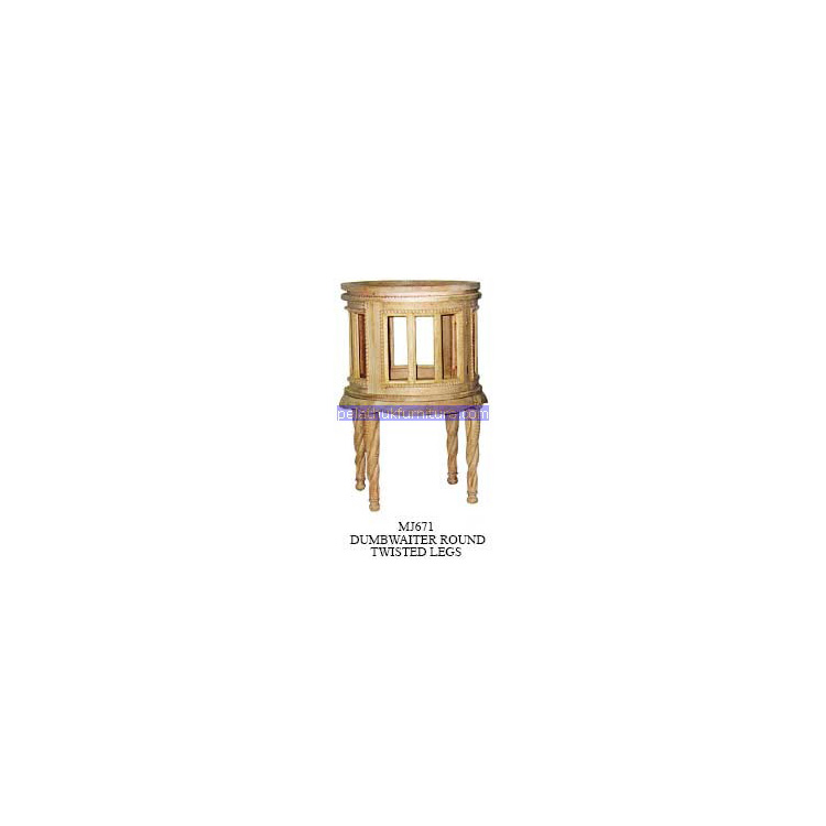 Dumbwaiter Round Twister Legs Indonesia Furniture