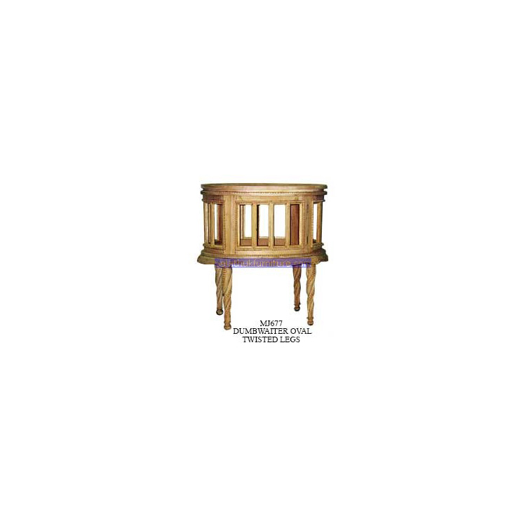Dumbwaiter oval Twister Legs Indonesia Furniture