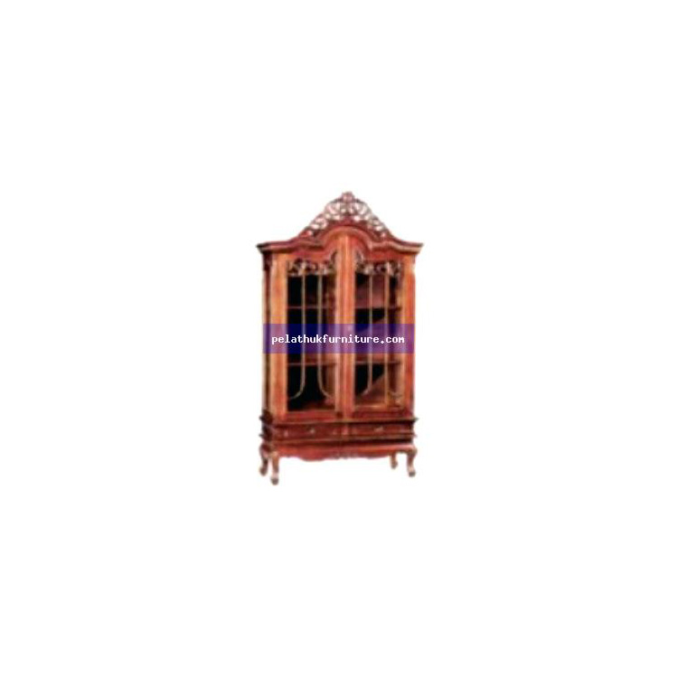 Mahogany 2 Door Showcase . Indonesia Furniture